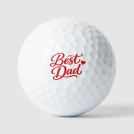 T-Shirt met tekst 'Beste papa ooit' cadeau Golfballen