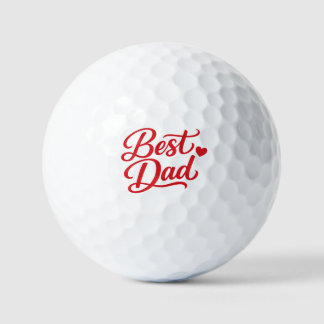 T-Shirt met tekst 'Beste papa ooit' cadeau Golfballen