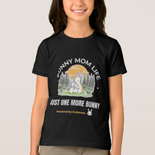 T-shirt met tekst Bunny Mom Life, Nog maar één kon