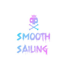 T-shirt met tekst "glad zeilen"