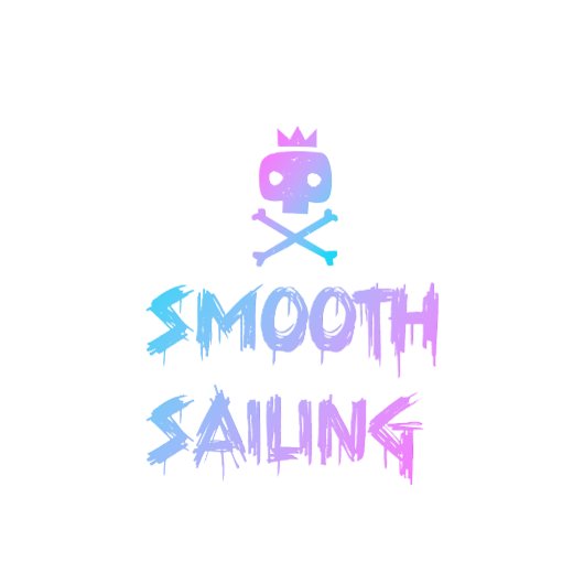 T-shirt met tekst "glad zeilen"