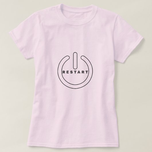 T-shirt met tekst HERSTARTEN (Design voorkant)