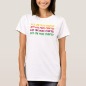 T-shirt met tekst 'One More Chapter Reading Book' (Voorkant)