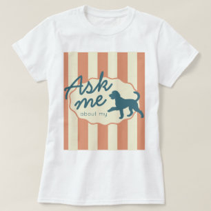 T-shirt met terracotta strepen en naam van je Gold