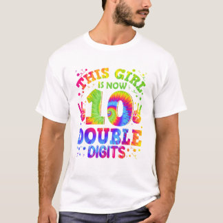 T-shirt met tie-dye voor 10e verjaardag 10