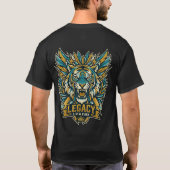 T-shirt met tijgerontwerp 'Strength Unleashed' en (Achterkant)