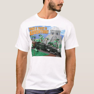 T-shirt met treinreis naar oude ruïnes