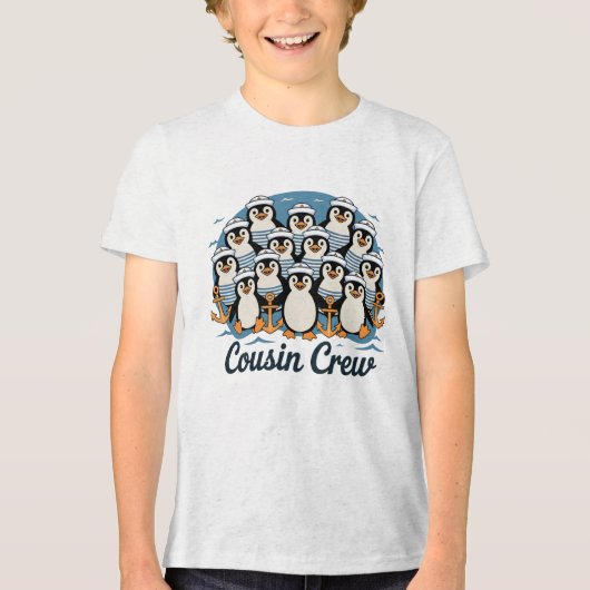 T-shirt met tri-blend van Cousin Crew (Voorkant)
