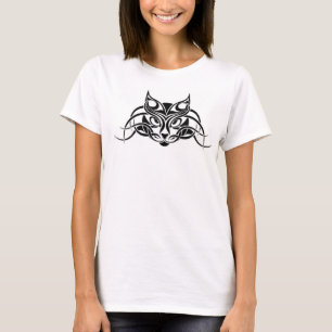 T-shirt met tribale kat