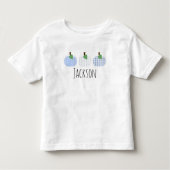 T-shirt met trio lichtblauwe pompoenen voor peuter (Voorkant)