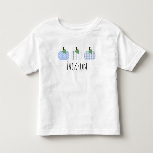 T-shirt met trio lichtblauwe pompoenen voor peuter (Voorkant)