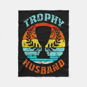 T-shirt met trofee voor vintage echtgenoot Valenti Fleece Deken