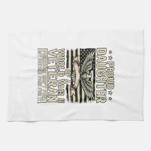 T-shirt met trots dochter van een veteraan uit de theedoek