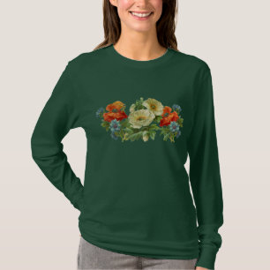 T-shirt met tuinbloemen van klaprozen