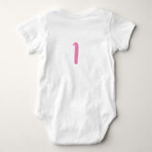 T-shirt met tutu voor 1e verjaardag voor baby (Achterkant)