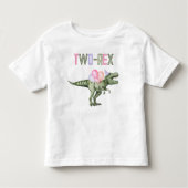 T-shirt met twee T-Rex voor meisjes (Voorkant)