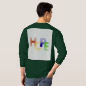 T-shirt met typografie voor mannen (Achterkant volledig)