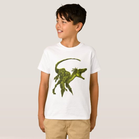 T-shirt met tyranosaurus-rex dinosaur (Voorkant volledig)