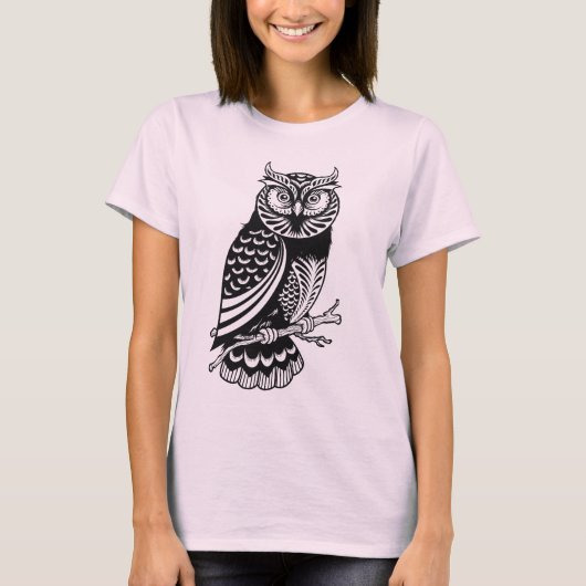 T-shirt met uil (Voorkant)