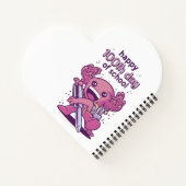 T-shirt met uitnodiging voor 100 dagen school notitieboek (Achterkant)