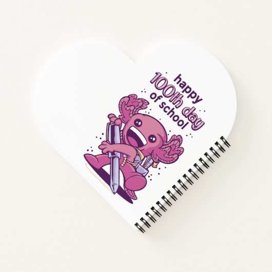 T-shirt met uitnodiging voor 100 dagen school notitieboek (Achterkant)