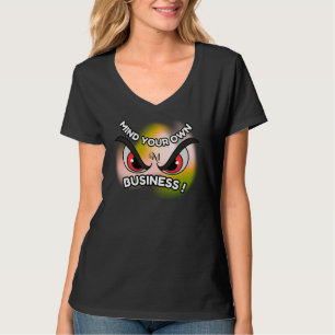 T-shirt met V-hals: Mind Your Own (zwart)
