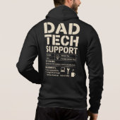 T-shirt met vader tech support – Grappige vader te (Achterkant)