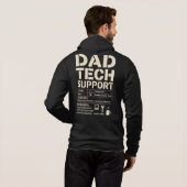 T-shirt met vader tech support – Grappige vader te (Achterkant volledig)