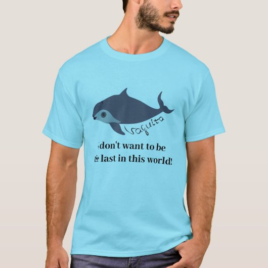 T-shirt met vaquita en inscriptie (Voorkant)