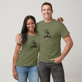 T-shirt met veel zwarte katten