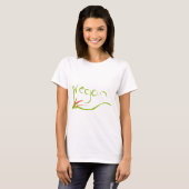 T-shirt met veganbericht (Voorkant volledig)