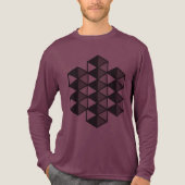 T-Shirt met Verbonden Driehoeken Tri-blend (Voorkant volledig)
