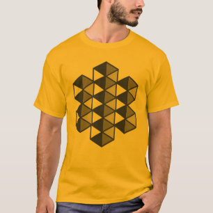 T-shirt met verbonden driehoeken voor heren