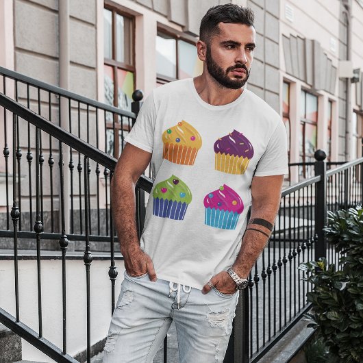 T-Shirt met Versierde Cupcakes