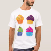 T-Shirt met Versierde Cupcakes (Voorkant)