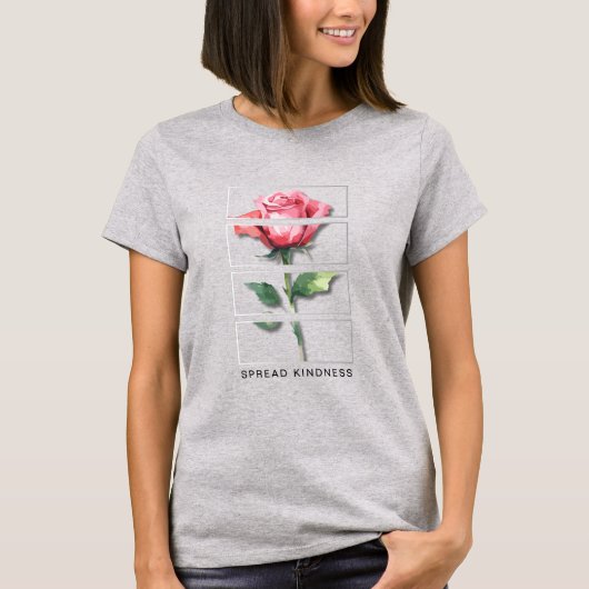 T-shirt met Verspreid Vriendelijkheid – Watercolor (Voorkant)