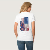 T-shirt met verticale vlag van de belofte van trou (Achterkant volledig)