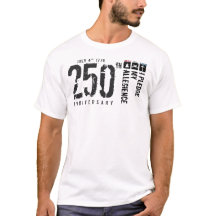 T-shirt met verticale vlag van de belofte van trou