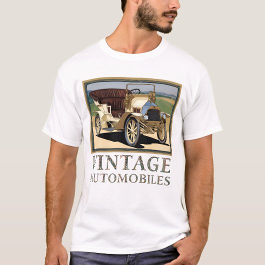 T-shirt met vintage auto's (Voorkant)