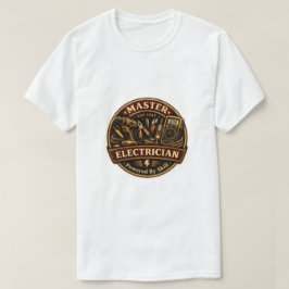 T-shirt met vintage badge 'Master elektricien OPGE