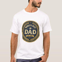 T-Shirt met vintage badge 's Werelds Beste Vader' 
