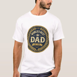 T-Shirt met vintage badge 's Werelds Beste Vader' 