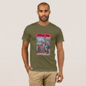 T-shirt met vintage benzinestation (Voorkant volledig)