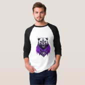 T-shirt met vintage bergzonsondergang (Voorkant volledig)