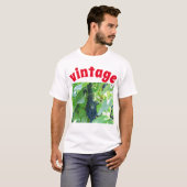 T-Shirt met vintage blauwe druiven (Voorkant volledig)
