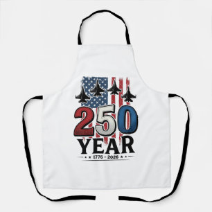 T-shirt met vintage gravure 250 jaar patriottisch  schort