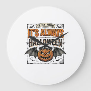 T-shirt met vintage Halloween pompoen vleermuis ty Grote Klok