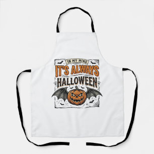T-shirt met vintage Halloween pompoen vleermuis ty Schort