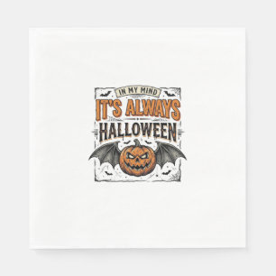T-shirt met vintage Halloween pompoen vleermuis ty Servet