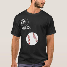 T-shirt met vintage honkbalvader en grote rode sti